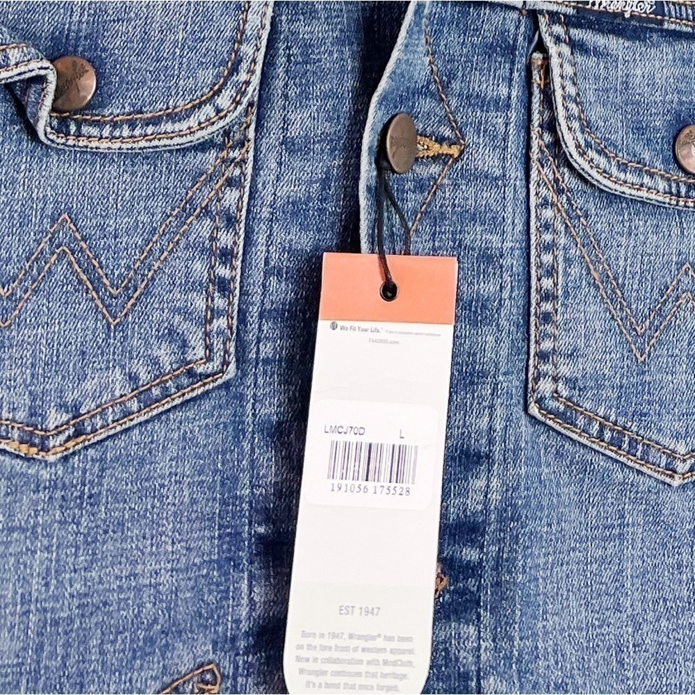 NWT Wrangler x ModCloth Dependence Cropped Denim Jacket - Picture 7 of 7